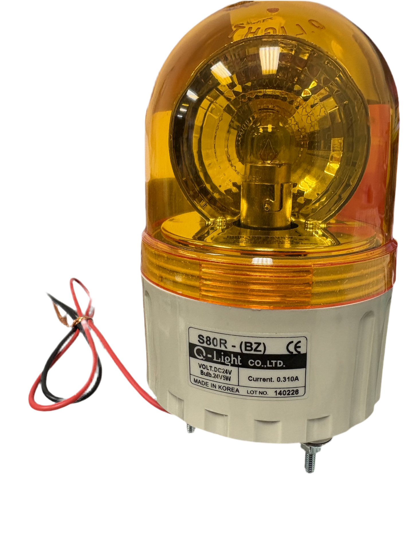 Rotating Light, Yellow, 24VDC with Buzzer, 85DB